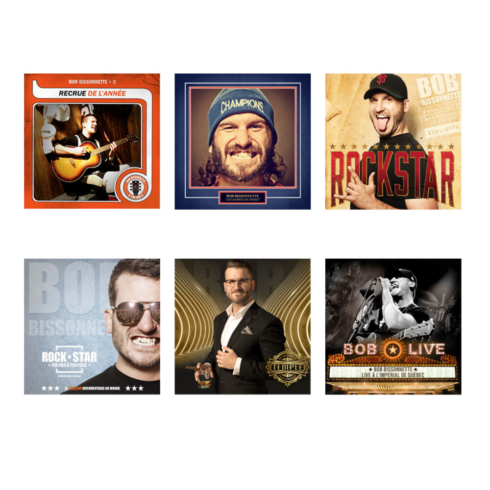 bumper stickers (6 albums)